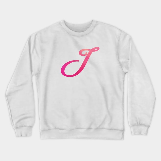 Letter I Monogram, Pink Color Personalized Design Crewneck Sweatshirt by Star58